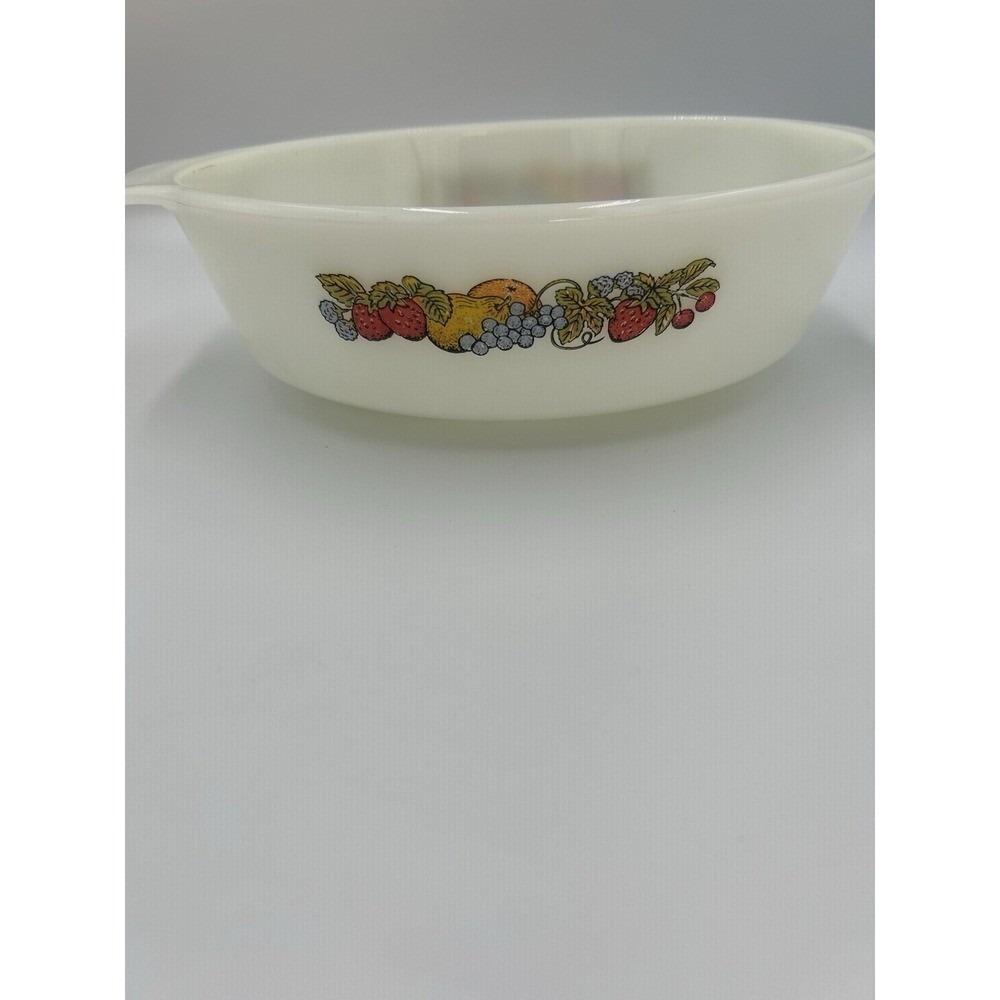 Anchor Hocking Vintage Fruit Harvest Casserole Dish 5"x9" Glass, 1.5 Qt